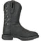 Hoss Men's We The People 8" Comp Toe Waterproof Pull On Western Work Boot- Black- 90123 6 / Medium / Black - Overlook Boots