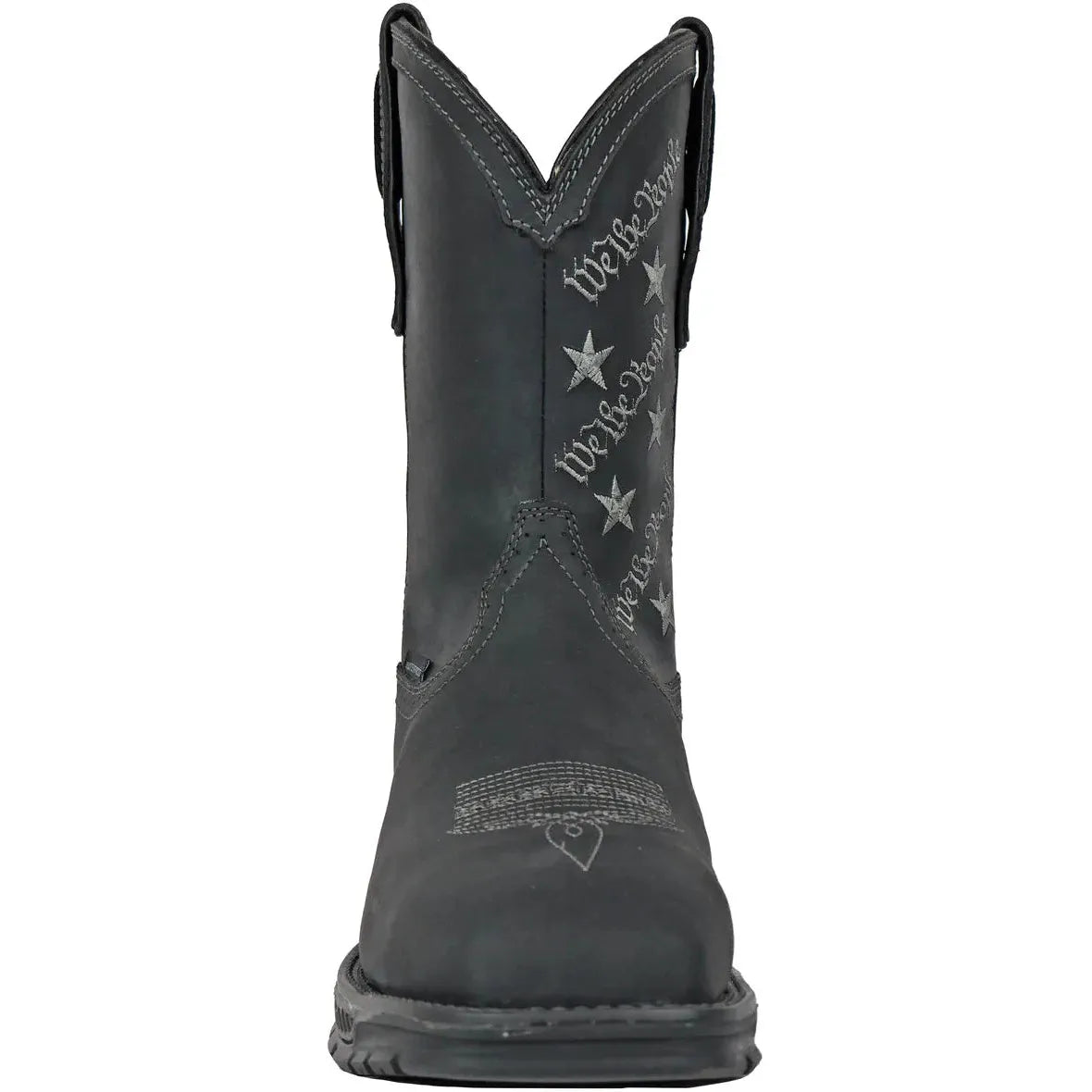 Hoss Men's We The People 8" Comp Toe Waterproof Pull On Western Work Boot- Black- 90123 - Overlook Boots