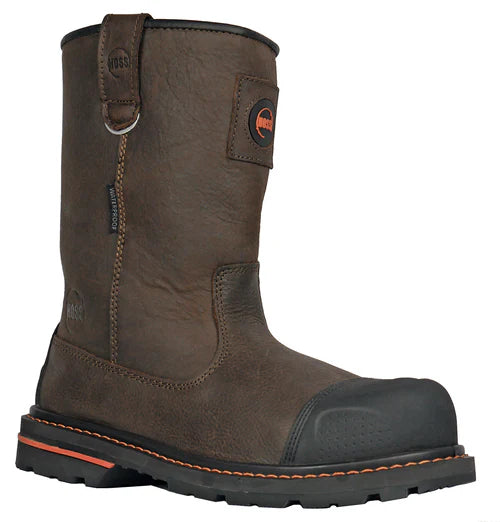 Hoss Men's Cartwright II 10" Comp Toe Waterproof Work Boot - Brown - 90215 6 / Medium / Brown - Overlook Boots