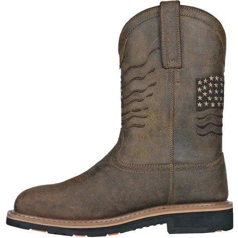 Hoss Men's Rushmore Composite Toe Waterproof Puncture Resistant Western Work Boot- Brown- 92065 - Overlook Boots