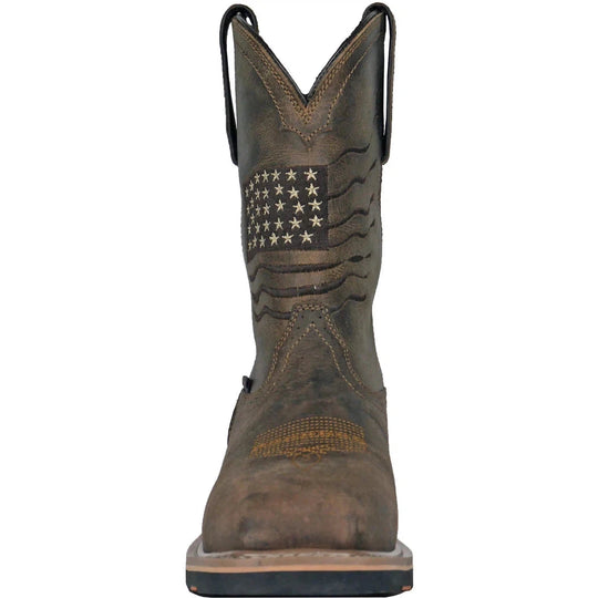 Hoss Men's Rushmore Soft Toe Waterproof Puncture Resistant Western Work Boot- Brown- 92060 - Overlook Boots