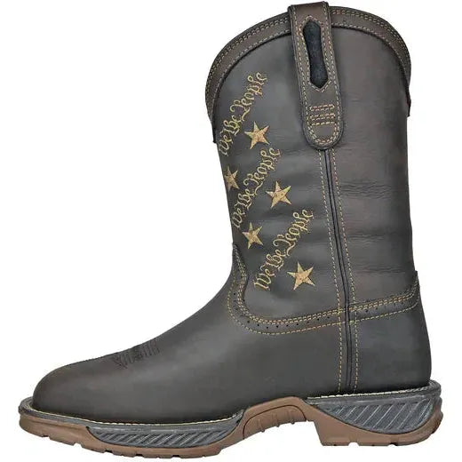 Hoss Men's We The People Comp Toe Waterproof Pull On Western Work Boot- Brown- 94023 - Overlook Boots