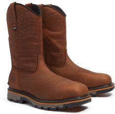 Timberland Pro Men's True Grit USA Comp Toe WP Wellington Work Boot - Brown - TB0A64CQEM4 - Overlook Boots
