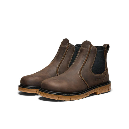 Keen Men's San Jose Aluminum Toe Pull On 90° Heel Boot- Brown- 1030647 - Overlook Boots