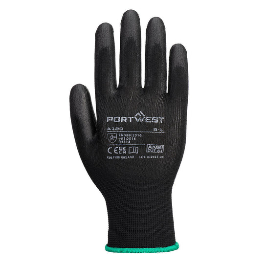 Portwest PU Palm Glove - Black - A120 - Overlook Boots