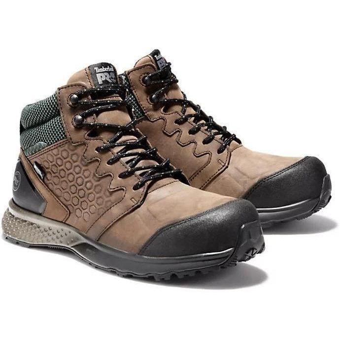 Timberland Pro Men's Reaxion Comp Toe WP Work Boot Brown TB1A1ZRC214 7 / Medium / Brown - Overlook Boots