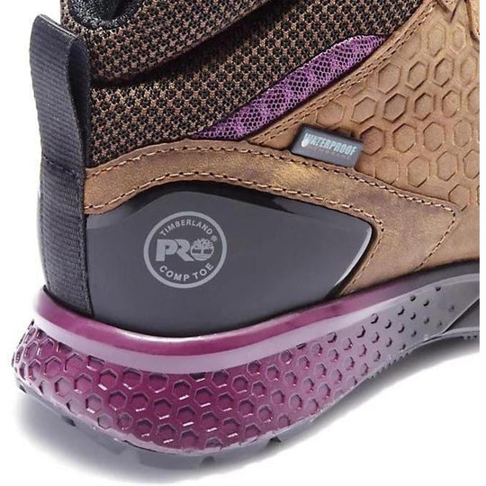 Timberland Pro Women's Reaxion Composite Toe Waterproof Work Boot Brown TB1A219B214 - Overlook Boots