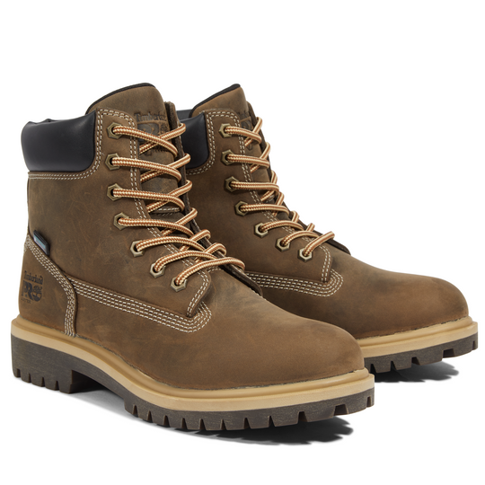 Timberland Pro Women's Direct Attach 6" Soft Toe Waterproof Work Boot - Brown - TB1A2R2A214 - Overlook Boots