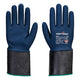 Portwest Grip C13 Nitrile Foam Extend Cuff Glove A3 - Gray/Blue - 12 Pack - A304 XS - Overlook Boots