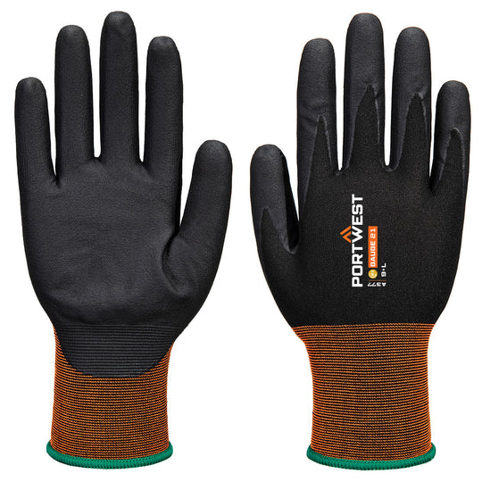 Portwest GP Grip 21 Nitrile Micro foam Glove - Black - 12 Pack - A377 XS - Overlook Boots