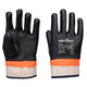 Portwest Grip PVC Sandy Double Dipped Glove - Black/Orange - 12 Pack - A402 L - Overlook Boots