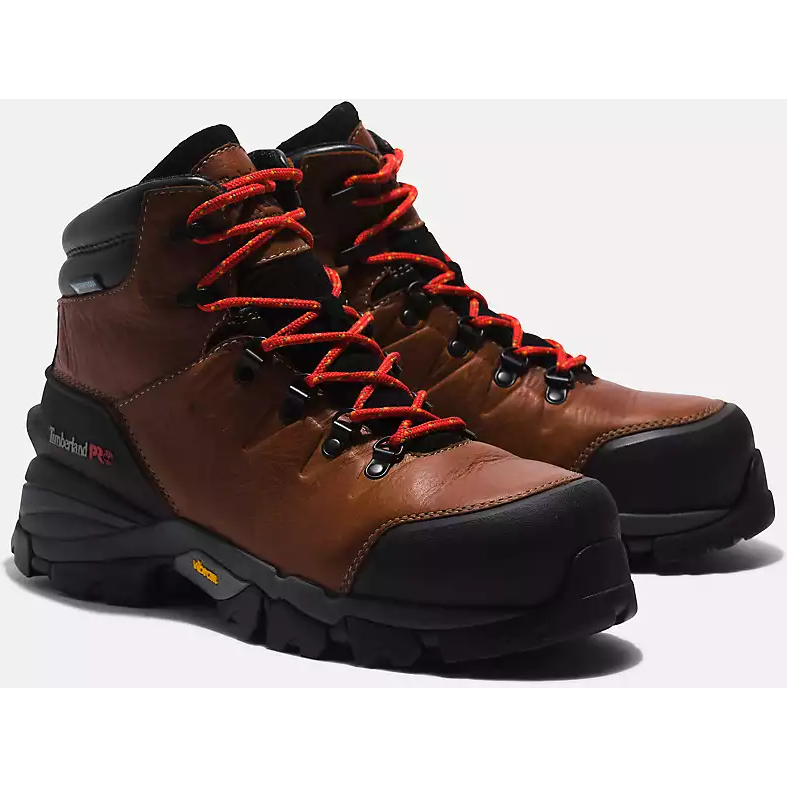 Timberland Pro Men's Heritage 6" Comp Toe WP Work Boot -Brown- TB0A5N4J214  - Overlook Boots