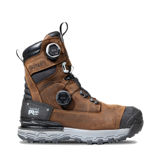 Timberland Pro Men's BOA® Boondock Ultralight 8" Comp Toe WP Work Boot - Brown - TB0A5SN6EDT 7 / Medium - Overlook Boots