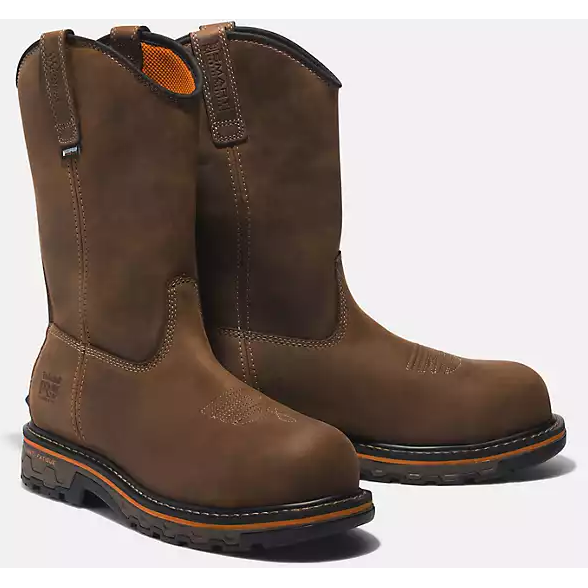 Timberland Pro Men's True Grit Comp Toe WP Work Boot -Brown- TB0A5WZB214 7 / Medium / Black - Overlook Boots