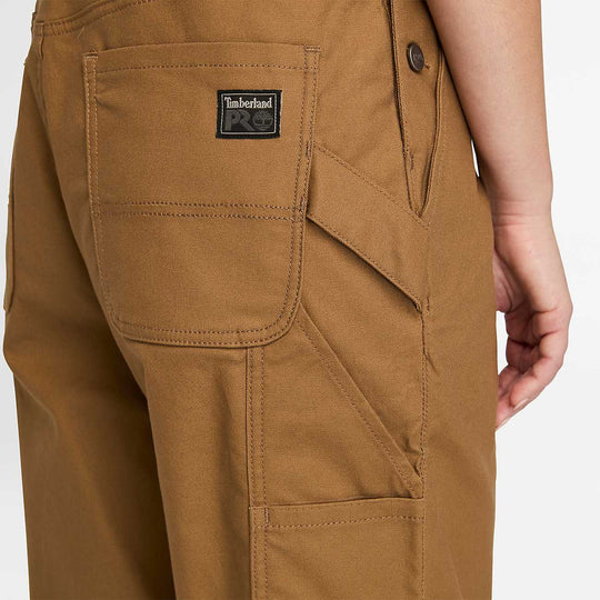 Timberland Pro Women's Gritflex Canvas Overall Bib -Wheat- TB0A5X4UD02  - Overlook Boots