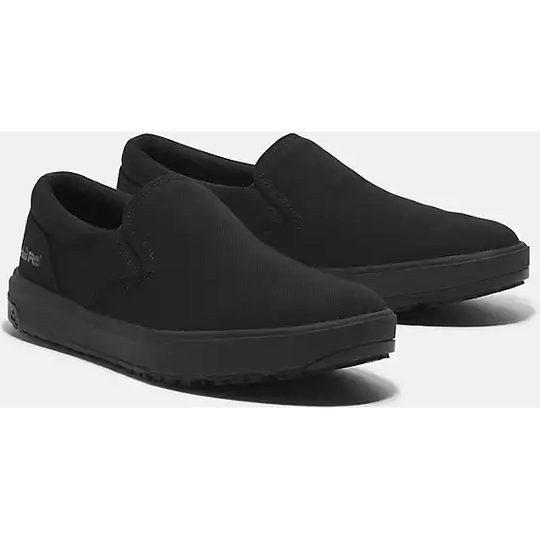 Timberland Pro Men's Burbank Soft Toe Slip On Work Shoe -Black- TB0A619Y001 - Overlook Boots