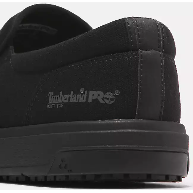 Timberland Pro Men's Burbank ST Slip On Work Shoe -Black- TB0A619Y001  - Overlook Boots