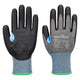 Portwest CS Cut D15 Nitrile Glove A4 - Gray/Black - 12 Pack - A644 XS - Overlook Boots