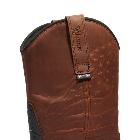 Timberland Pro Men's True Grit USA Comp Toe WP Wellington Work Boot - Brown - TB0A64CQEM4 - Overlook Boots
