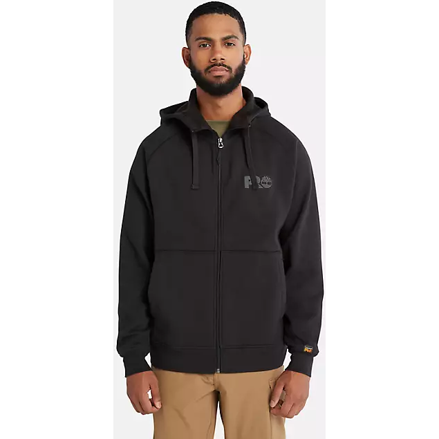 Timberland Pro Men's Hood Sport Zip Front Sweatshirt -Black- TB0A64RN001 Small / Black - Overlook Boots
