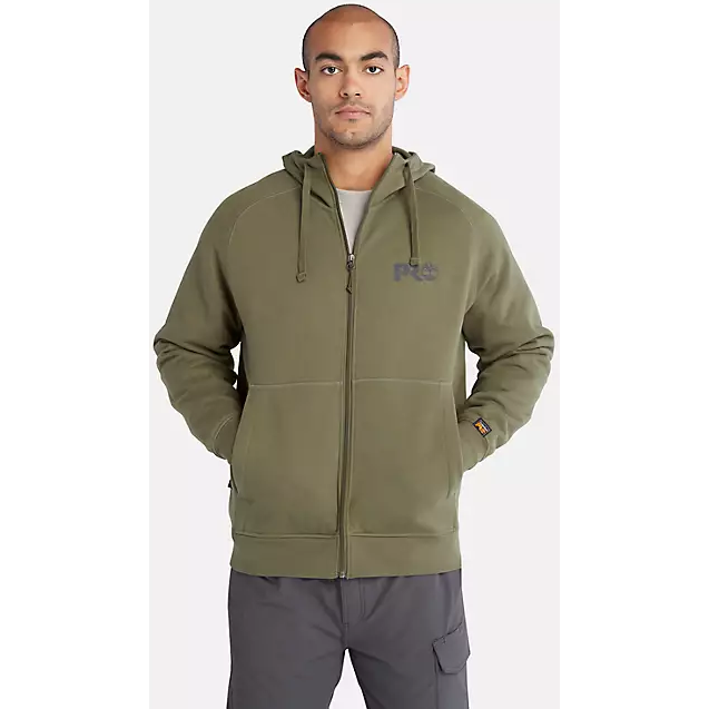 Timberland Pro Men's Hood Sport Zip Front Sweatshirt -Olive- TB0A64RNH08 Small / Olive Night - Overlook Boots