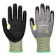 Portwest CS Cut E21 Nitrile Glove A5 - Gray/Black - 12 Pack - A652 XS - Overlook Boots