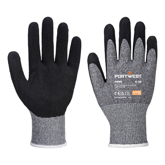 Portwest Cut E13 Nitrile Glove A6 - Gray - 12 Pack - A665 XS - Overlook Boots