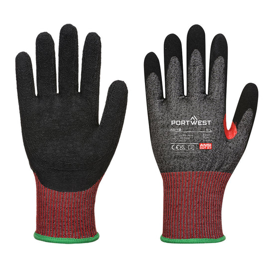 Portwest CS Cut F13 Nitrile Glove A6 - Black - 12 Pack - A672 XS - Overlook Boots