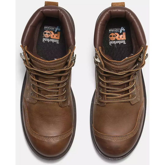 Timberland Pro Men's Whitman 6" Soft Toe Waterproof Work Boot -Brown- TB0A678KEM4 - Overlook Boots