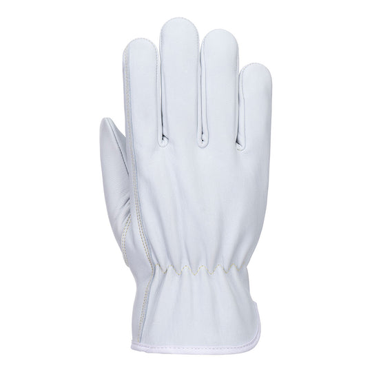 Portwest Cut Goat Leather Glove A5 - White - 12 Pack - A746 S - Overlook Boots