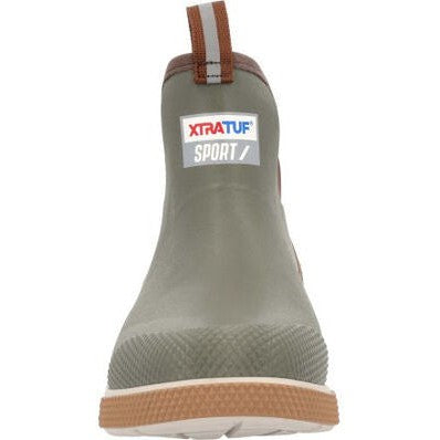 Xtratuf Men's Ankle Deck 6" Soft Toe Waterproof Sport Boot - Olive - ADSM300 - Overlook Boots