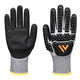 Portwest Impact F13 Nitrile Foam TPR Waterproof Glove A6 - Gray/Black - 12 Pack - AP54 XS - Overlook Boots