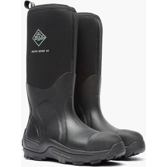 Muck Men's Arctic Sport Tall Steel Toe Waterproof Rubber Work Boot - Black - ASP-STL - Overlook Boots