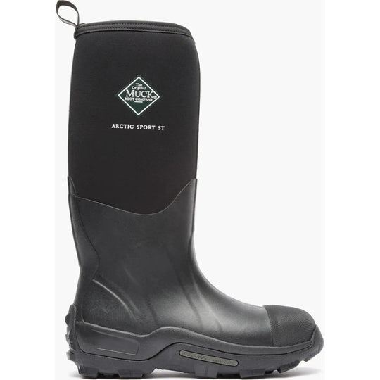 Muck Men's Arctic Sport Tall Steel Toe Waterproof Rubber Work Boot - Black - ASP-STL - Overlook Boots