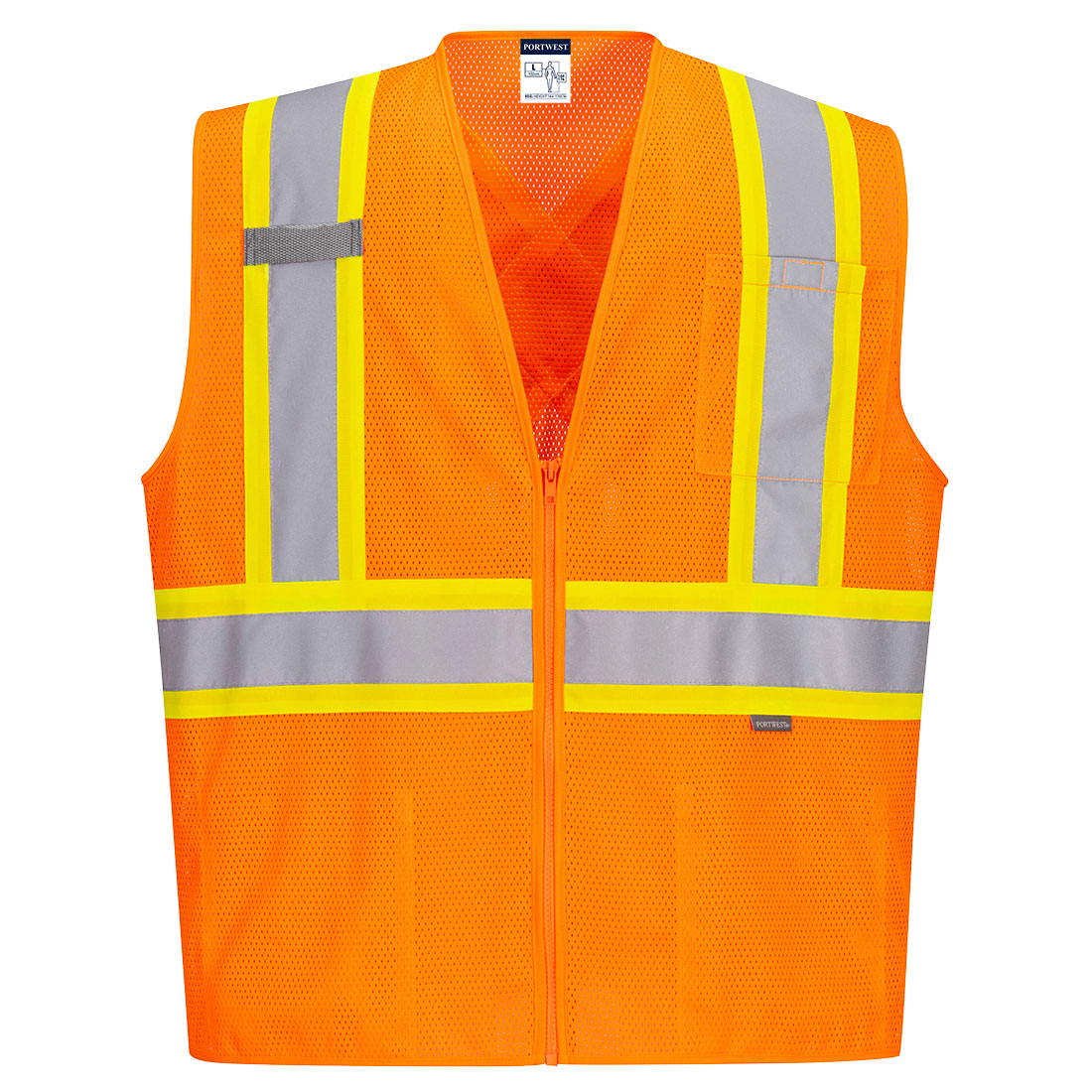 Portwest Hi-Vis X Back Contrast Vest - Orange - 12 Pack - CA101 S / Orange - Overlook Boots