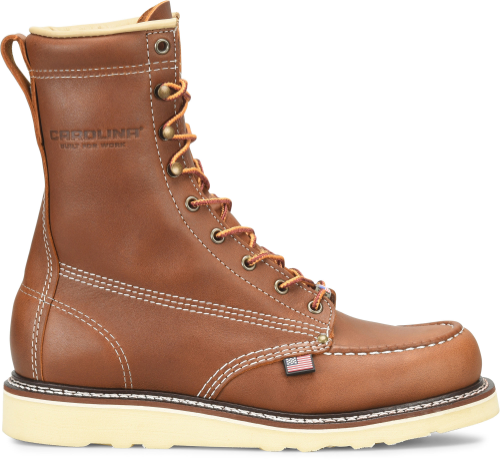 Carolina Men's AMP 8" Wedge Work Boot - Brown - CA7002 8 / Medium / Brown - Overlook Boots