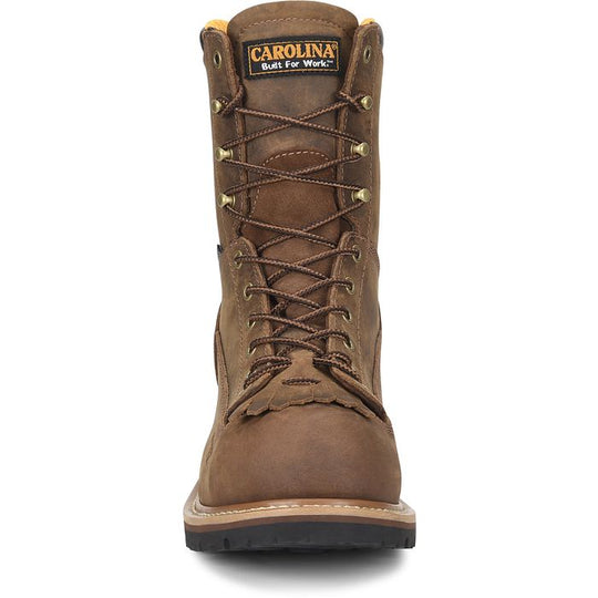 Carolina Men’s Driller 8” Composite Toe Waterproof Logger Work Boot – Brown (CA9828) - Overlook Boots
