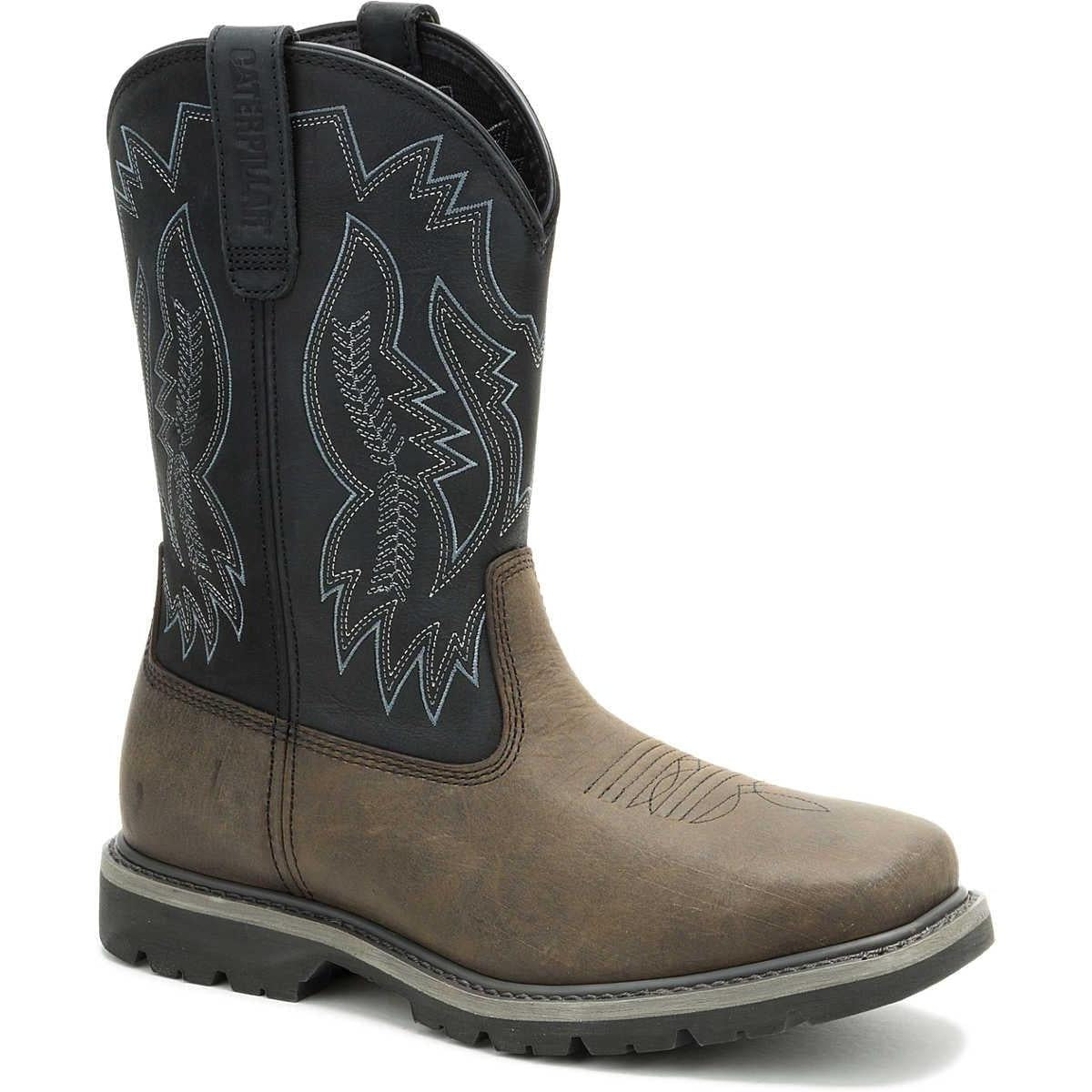 Cat Men's Colorado Frontier Soft Toe Western Work Boot - Grey - P51093 6 / Medium / Grey - Overlook Boots