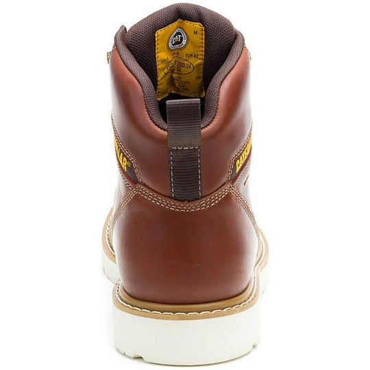 Cat Men's Reclaimer Soft Toe Waterproof Wedge Work Boot - Brown - P51098 - Overlook Boots