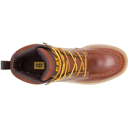 Cat Men's Reclaimer Soft Toe Waterproof Wedge Work Boot - Brown - P51098 - Overlook Boots
