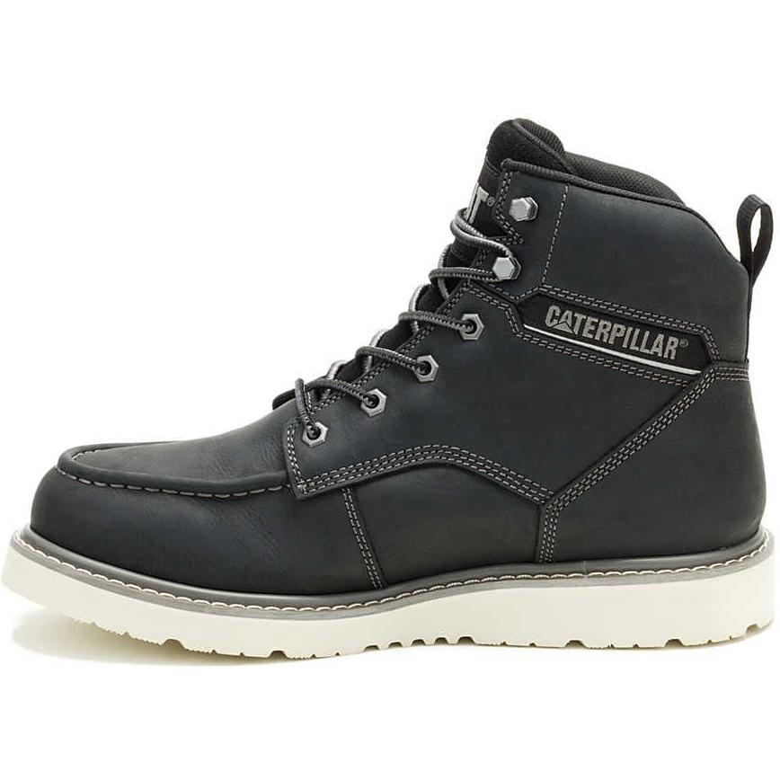 Cat Men's Reclaimer Soft Toe Waterproof Wedge Work Boot - Black - P51106 - Overlook Boots