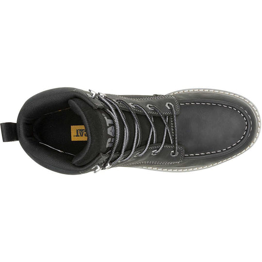 Cat Men's Reclaimer Soft Toe Waterproof Wedge Work Boot - Black - P51106 - Overlook Boots