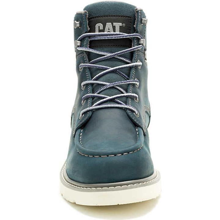 Cat Women's Reclaimer Soft Toe Waterproof Wedge Work Boot - Navy - P51111 - Overlook Boots