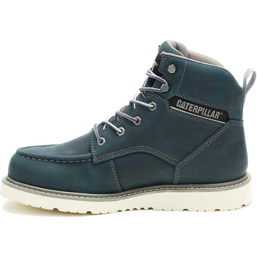 Cat Women's Reclaimer Soft Toe Waterproof Wedge Work Boot - Navy - P51111 - Overlook Boots