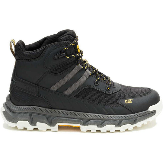 Cat Men's Booster Vent Slip Resistant Wedge Work Boot- Black- P51114 - Overlook Boots