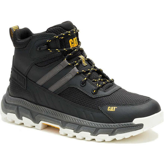 Cat Men's Booster Vent Slip Resistant Wedge Work Boot- Black- P51114 6 / Medium / Black - Overlook Boots