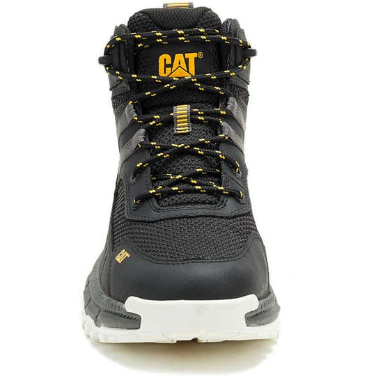 Cat Men's Booster Vent Slip Resistant Wedge Work Boot- Black- P51114 - Overlook Boots