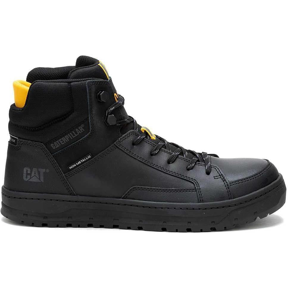 Cat Men's Streamline Court Mid Comp Toe Work Shoe - Black - P91521 - Overlook Boots