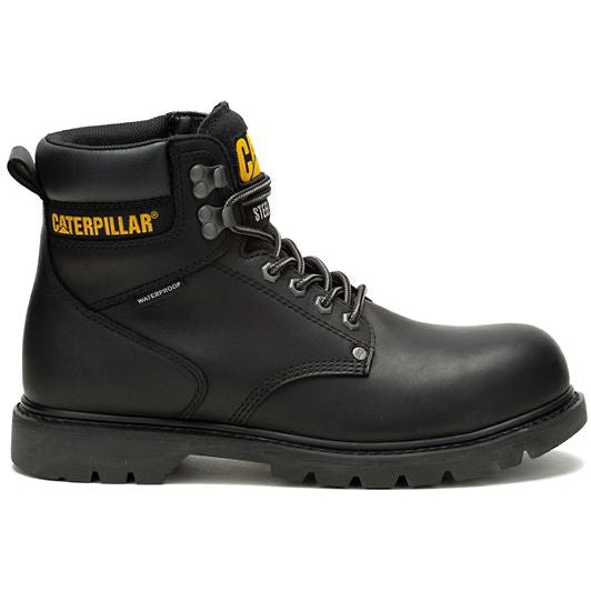 Cat Men's Second Shift Steel Toe WP Slip Resist Work Boot -Black- P91658 7 / Medium / Black - Overlook Boots