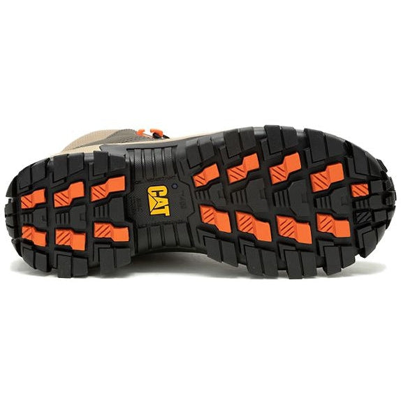Cat Men's Invader Mid Vent Composite Toe Slip Resistant Work Boot -Bun